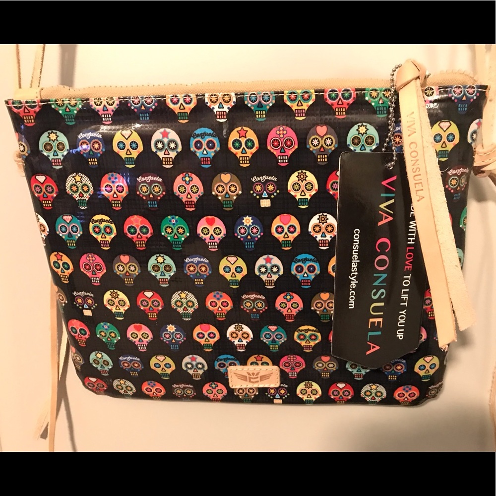 Viva Consuela Sugar Skull Crossbody Purse
